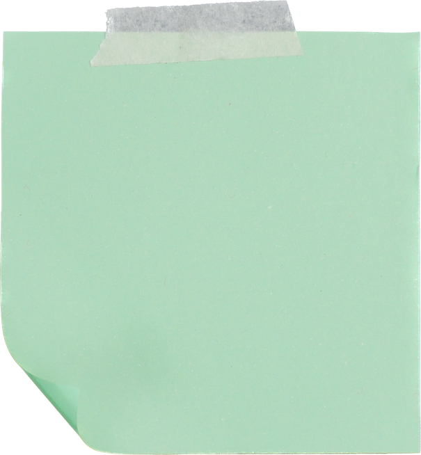 Green Post It Note